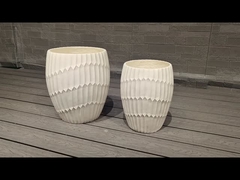 इनडोर होटल गार्डन होम रेनफोर्स्ड क्ले प्लांटर ड्रेनेज छेद और अंतर्निहित प्रणाली के साथ