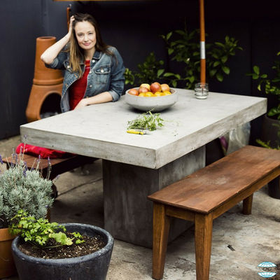 खरीदें होम गार्डन प्रीमियम कंक्रीट टेबल सेट आउटडोर फर्नीचर के लिए जीआरसी फर्नीचर टेबल online manufacture