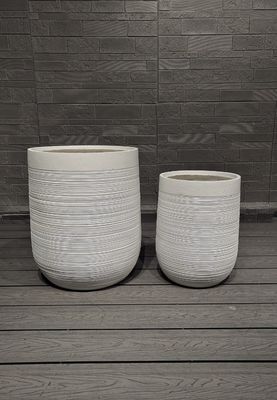 खरीदें इनडोर आउटडोर गार्डन के लिए आर्टिसनल फाइबर क्ले प्लांटर्स online manufacture