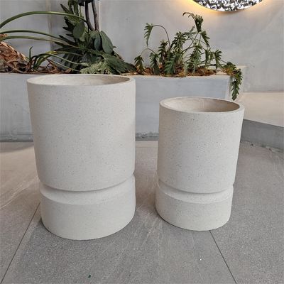 इनडोर आउटडोर होम गार्डन सजावट के लिए प्रबलित मिट्टी फाइबर प्लांट पॉट्स