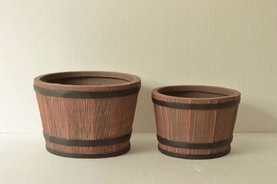 आधुनिक हल्के पनरोक गोल फाइबर मिट्टी प्लांटर प्रबलित मिट्टी प्लांटर