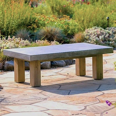 बाहरी उपयोग के लिए कंक्रीट आँगन फर्नीचर बड़े घर कंक्रीट जीआरसी टेबल सीट सेट