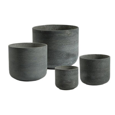 आउटडोर उद्यान सजावट के लिए पुरातात्विक शैली गोल जीआरसी प्लांटर