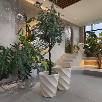 गोल फाइबरक्ले प्लांटर लकड़ी के कोयले के ओवन और गर्म कैंपिंग बर्नर के लिए आदर्श विकल्प