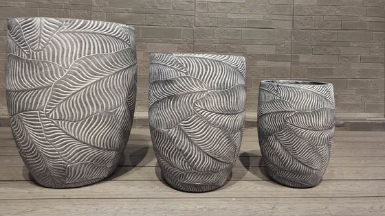 कस्टम फाइबर क्ले प्लांटर आधुनिक शैली और ठंढ प्रतिरोध