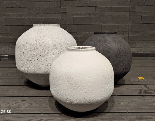 अनुकूलित फाइबर क्ले प्लांटर और ड्रेनेज छेद ठंढ प्रतिरोधी